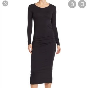 James Perse long sleeve Rouched Dress